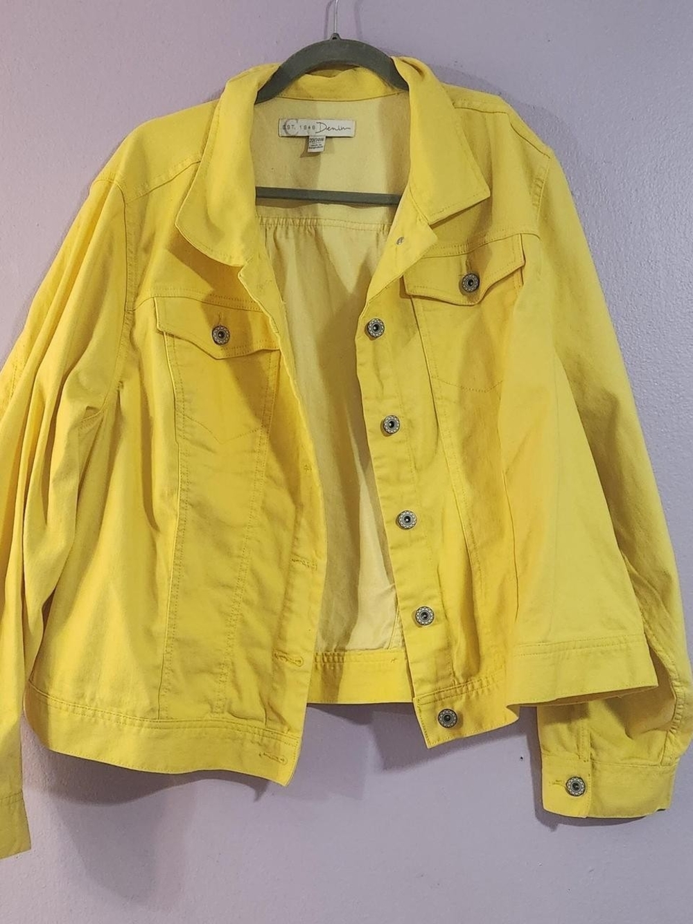 Bright Yellow Denim Jacket